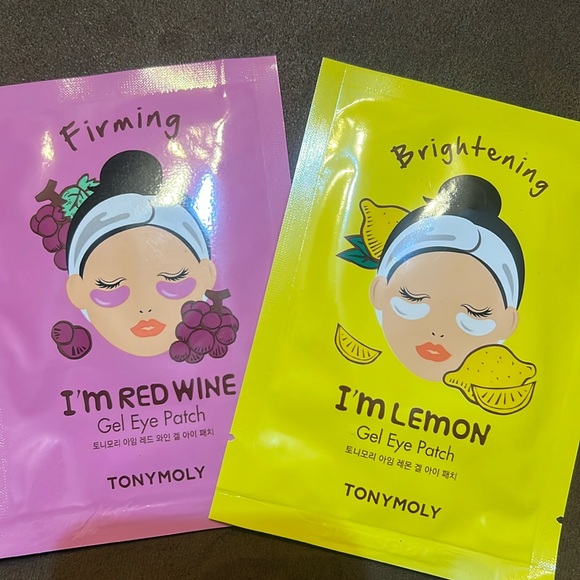 New 2 Tony Moly Red Wine & Lemon Gel Eye Patches - Picture 1 of 5